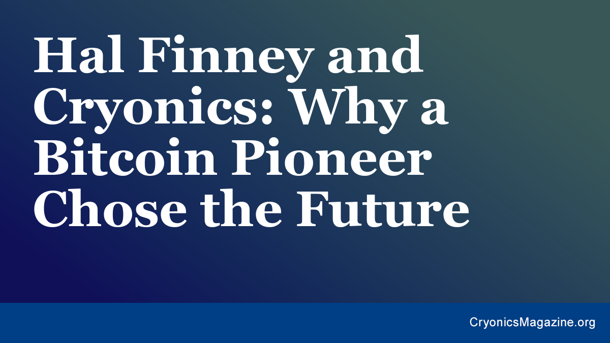 Hal Finney and Cryonics: Why a Bitcoin Pioneer Chose the Future