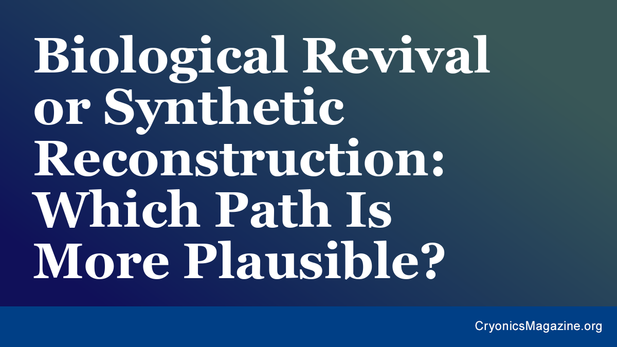 Biological Revival or Synthetic Reconstruction: Which Path Is More Plausible?